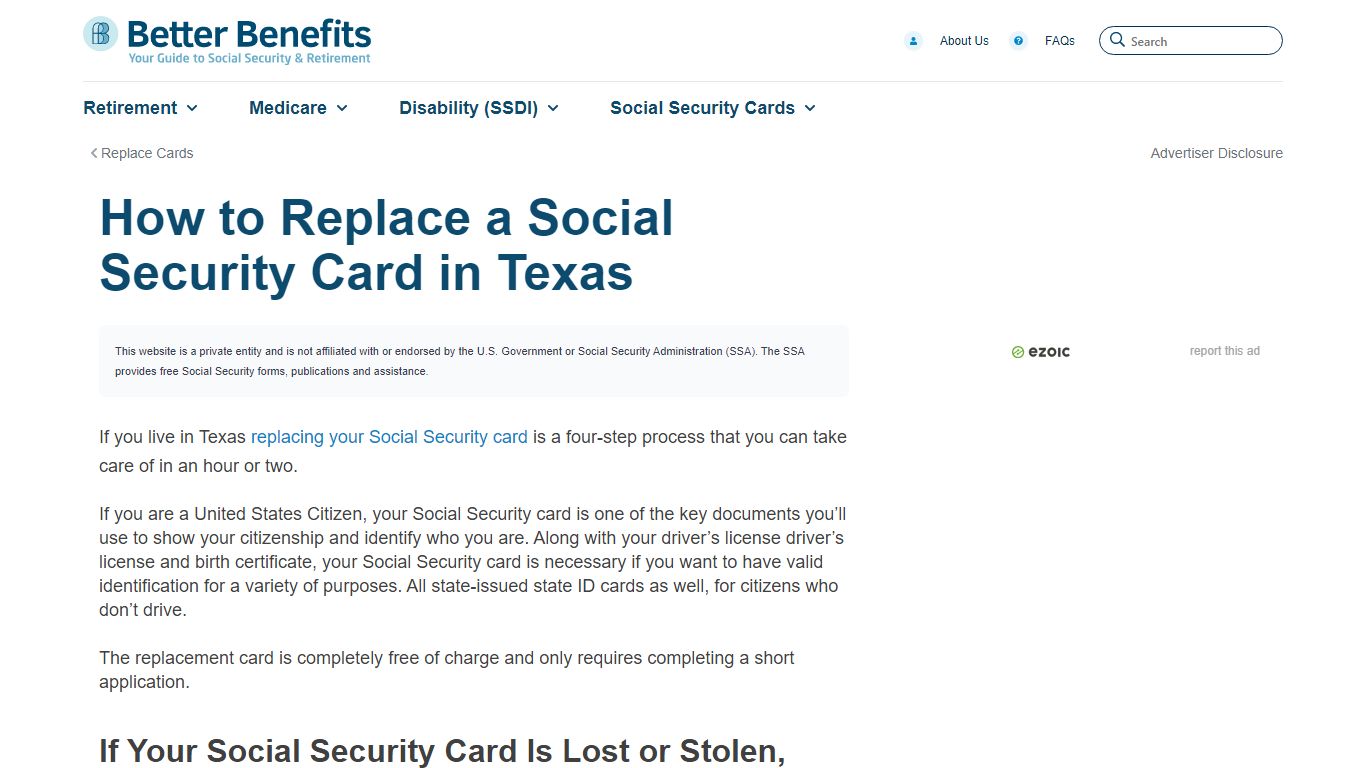 How to Replace a Social Security Card in Texas